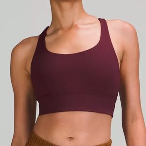Lululemon size 8 maroon energy bra longline! Like new!